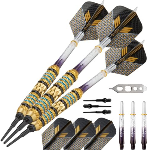 Viper Wizard Soft Tip Darts Fléchettes à Pointe Souple Unisexe, Bleu/Gris, 18-Grams
