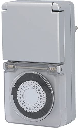 UNITEC Temporizador Diario analógico Interior con protección Infantil integrada, Plata, IP: 44