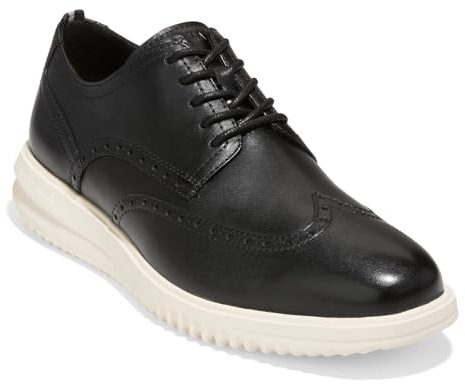 Cole Haan Men's Original Grand Shortwing Oxford, Black/Ivory, 7.5 UK