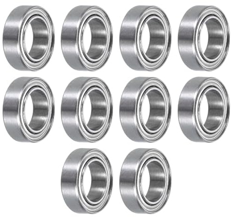 QUARKZMAN 10 st miniatyrer Mr106Zz 6 x 10 x 3 mm djupa kullager med dubbelskärmad för elmotorer, hushållsapparater, trädgårdsmaskiner, P5 (Abec 5)