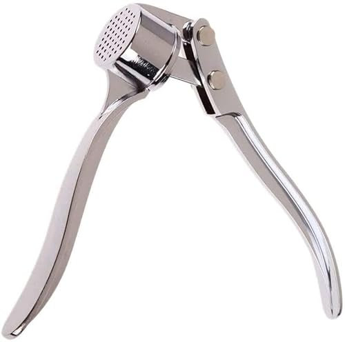 PULABO Pressa per aglio Tritacarne da cucina in acciaio inox Spremiaglio a mano Pressa manuale per spremiaglio in acciaio inossidabile durevole