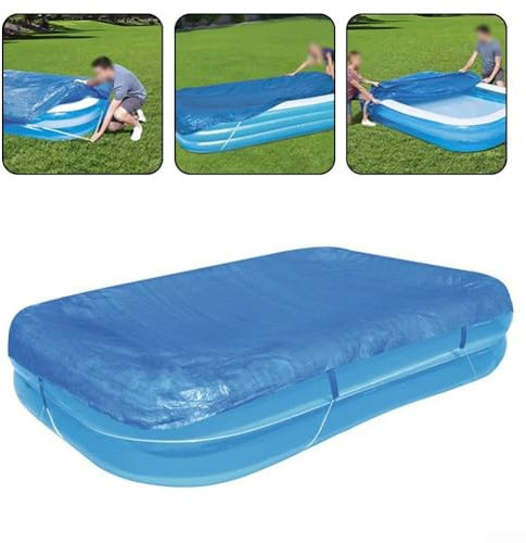 Poolabdeckung, wasserdichte PE-Plane, für Möbel-Staubschutz und Bodenplane (224 x 154 x 25 cm)