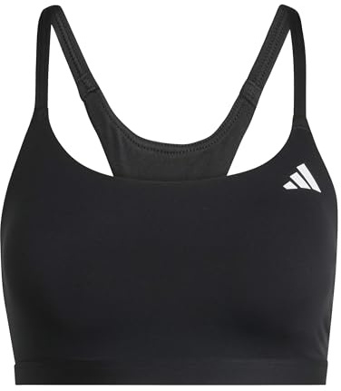 adidas Donna Optime Essentials Workout Light Support Bra, Black, S