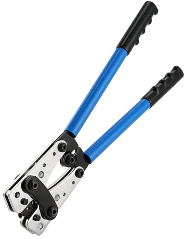 Comzantor Pince a Sertir Cosse Electrique, Pince à Sertir Professionnelle, Outil de Sertissage Sertisseuse, Crimping Tool, Crimping Pliers, pour Sertir les Câbles de 6 à 50 mm² (10-1/0AWG)