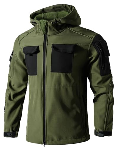 Generico Abbigliamento Caccia Uomo Termica Mimetica Sahariana Impermeabile Giacche Felpa Militare Uomo Softair Combat Jacket Militare Snowboard Giacca Lavoro Invernale Parka XL
