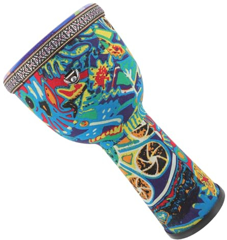 LIFKOME Djembe Africano Strumento Percussioni Motivo Dipinto Tamburo in Pvc Resistente All'usura Unico per Ragazzo Ragazza e Performance Musicali