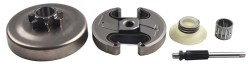 Homeponnew Tamburo pignone frizione per motoseghe Husqvarna 340 345 350 445 450, 325,5 cm, 7T, ricambio in metallo e gomma compatibile con OEM 578097901 503931801 537110503