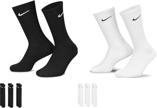 NIKE Fitness Training Dri-Fit Socks Socken 3er Pack (DE/NL/SE/PL, Numerisch, 42, 46, Regular, Regular, white)