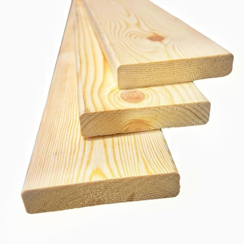 Planed Pine Timber Board 20mm x 95mm (Approx. 3/4 x 4) – Rounded Corners – Untreated Softwood – Fence Rails, Garden Projects & DIY Batten – 600mm–1900mm Lengths (5, 1500)
