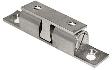 1 Pestillo de bola doble Pestillo de armario Pestillo de puerta Pestillo de puerta de mueble metal niquelado 11 x 60 mm