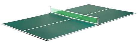 Hathaway 9 ft Quick Set Table Tennis Conversion Top – Regulation Sized, Foldable, Durable Engineered Surface, Protection Pads – Indoor Ping Pong Table Topper for Pool Table w/Net & Posts – Green