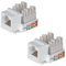 2x RJ45 IDC Network Keystone Jack Module-CAT5 & CAT6 Ethernet Plastic Connector
