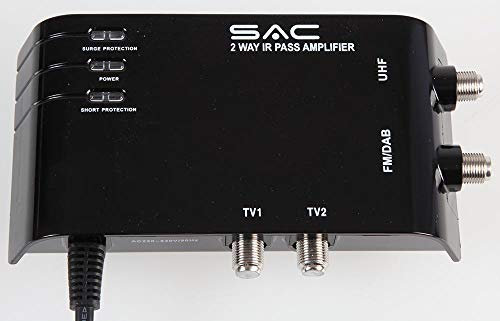2 Way Indoor Uhf/Dab Ir Pass Lte Amp, Aerial/Satellite Amplifiers & Distribution