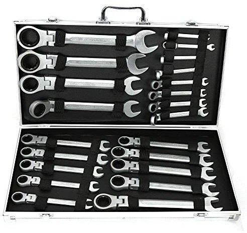 Maul Ratschenschlüssel Ringratschenschlüssel Satz 6-32mm Werkzeug Set 22 tlg