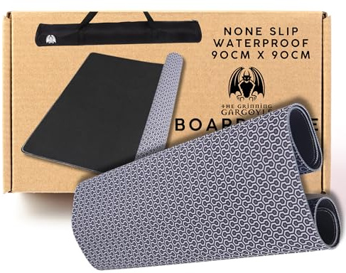 Grinning Gargoyle - Thick Deluxe Neoprene Mat - Stitched Edge Cushioned Gaming Playmat - Water Resistant Portable Play Mat with Carry Case - Board Game Matt (90cm x 90cm)