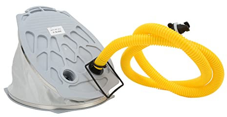 Fußpumpe, Einstufige Fußpumpe mit Hohem Volumen Doppelkammer-Fußpumpe Schlauchboote Unterstützung Zubehör Bootfahren