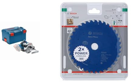 Bosch Professional 18V System GKS 18V-57 G - Sierra circular a batería (disco Ø 165 mm, sin batería, en L-BOXX) + Disco Expert for Wood, Madera, 36 Dientes, Accesorio, 165 x 20 x 1.5 mm