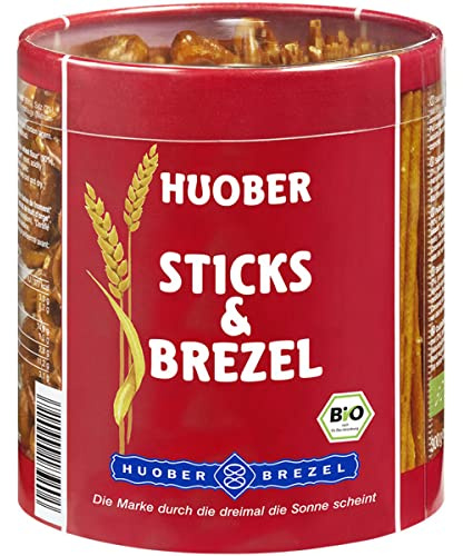 Huober Bio Sticks und Brezel knuspriges Salz Laugen Gebäck 300g
