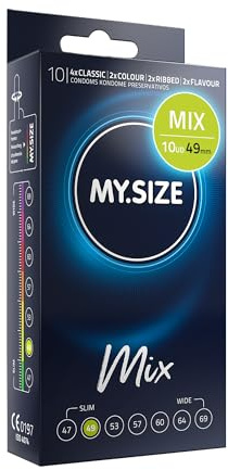 My.Size Mix Condoms Size 2, 49 mm, Standard Pack, Contains 10 Pieces