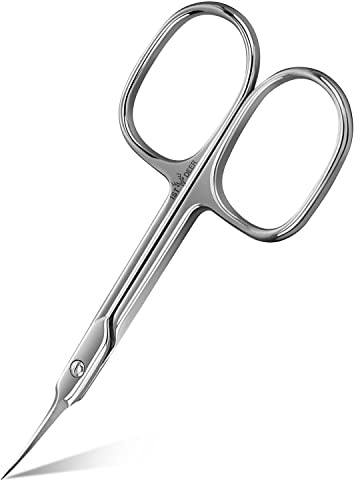 1st Deer Nail Scissors - Stainless Steel Cuticle Scissors for Manicure and Pedicure, Perfect Pointed Beauty Scissors for Eyelash Grooming, Eyebrows, Nose Hair, Finger & Toe Nail Care, 1.0 count