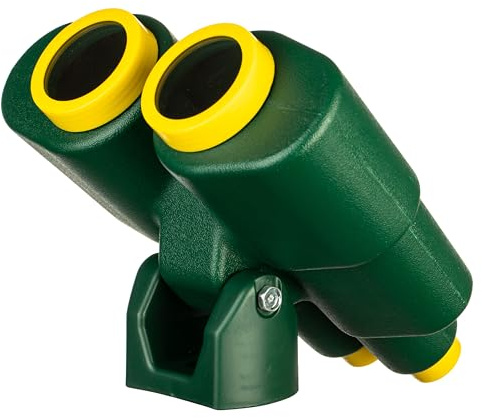 Green and Yellow Plastic Outdoor Gym Playground Pirate Ship Double Telescope, Kids Treehouse Toy Accessories Binocular