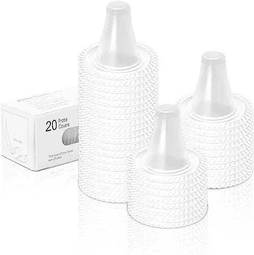 100 Pack Ear Thermometer Covers Replacement Probe Cover Tips Lens Filters, Refill Caps for All Braun Models Digital Thermometers Disposable Covers