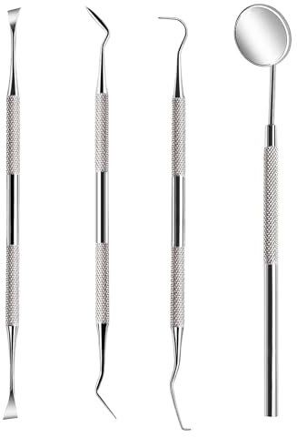 Kit de limpieza e higiene dental de acero inoxidable premium, removedor de sarro, con estuche, apto para Adultos niños y mascotas