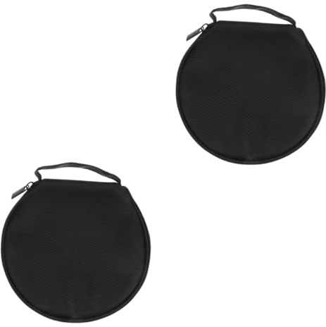 PRETYZOOM 2 Piezas Bolsa De Almacenamiento De Discos Cd Contenedor De Cd De Tela Oxford Soporte De Disco Soporte De Almacenamiento Con Cremallera Portátil Viajar Caja De Soporte Impermeable