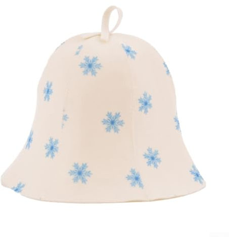 Besttoolifes Sauna Hat, Sauna Hat Cap For Women And Men, Comfortable And Breathable Head for PROTECTION For Sauna, 100% Natural Felt Sauna Accessories(Blue snow)