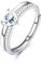 Adramata Ring Silber 925 Damen Verstellbar Daumenring CZ Glänzende Herzring Eheringe Silber 925 Verlobungsring Promise Engagement Ringe Frauen Stapeln Rosegold Band Ring Gold Silber Ring für Damen