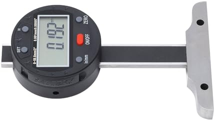 Gonetre Medidor de Profundidad Medidor de Profundidad Electrónico de Alta Precisión Herramienta de Medición de Profundidad Digital con Pantalla LCD para Profesionales Acero de Aleación