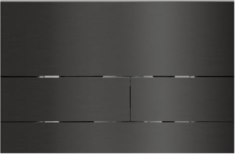 Balneo Placa de Accionamiento para WC Gun Metal para Cisterna Empotrada Doble Descarga - Pulsador Inodoro de Pared - Diseño Moderno para Ahorro de Agua - Botón de Descarga
