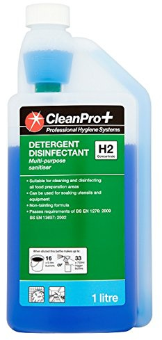 ( 1ltr Pack ) Clean Pro+ Detergent Disinfectant H2 Concentrate 1 Litre