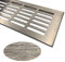 Lüftungsgitter Aluminium | 100mm x 800mm | Farbe: Edelstahl - gebürstet | Lüftungs Gitter Alu | Stegblech | Belüftungsgitter | Heizungsgitter | Belüftungsgitter/Lüftung