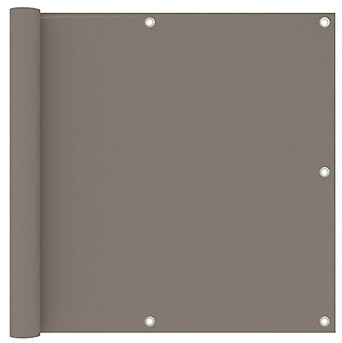 vidaXL Balkon Sichtschutz Bespannung Terrasse Windschutz Sonnenschutz Balkonbespannung Balkonverkleidung Taupe 90x500cm Oxford-Gewebe