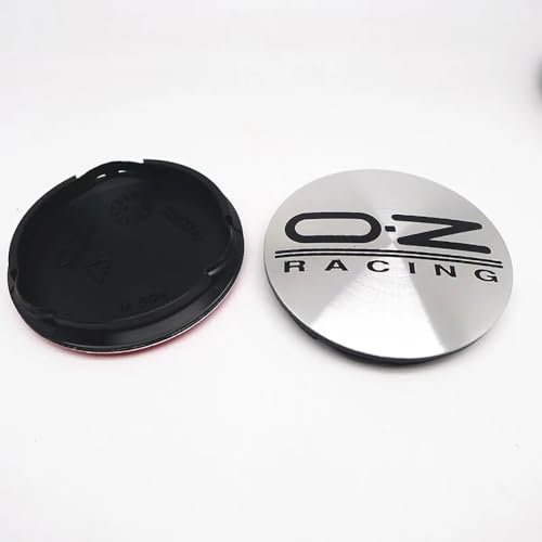 BayDe 4 Stück Acrylic/ABS Auto Radnabenkappen,für OZ 62mm Nabendeckel Radnabenabdeckung Felgendeckel Staubdicht Verschleißfest Zubehör