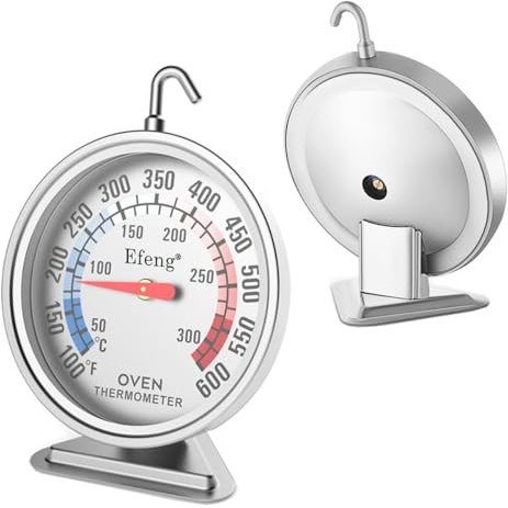 Oven Thermometers for Gas or Electric Oven Temperature Gauge with 100-600°F/50-300°C,Large Dial & Numbers,Best Kitchen Thermometer for Long Time in Oven Baking, Cooking,No Fading Color-Efeng