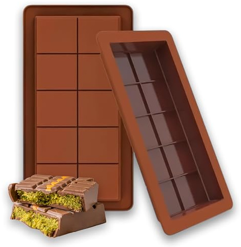 Schokoladenform Silikon Schokoladentafel Form 1 Stück Silikonform Extra Tief Schokolade Form für Praline Süßigkeiten Dubai Schokolade