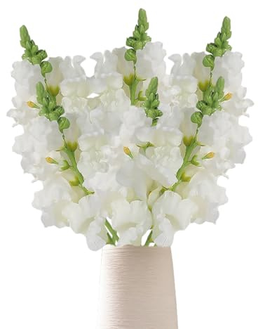 Mokylor 6st Konstgjorda Hyacintblommor, 16 Tum Lång Stjälksimulering Falska Hyacintblommor Buketter, Konstgjorda Snapdragon-grenar för Hembröllopsbord Mittdekor (B)