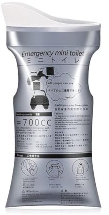 LIXSAZSE 4 Pieces Portable Urine Bag Leak-proof Water Absorbent Foldable Outside Automobile Camping Travelling Mini Toilet