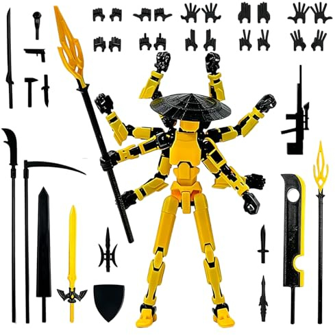 MLPKOI T13 Action Figure (Ensamblaje Completado), T13 Figuras Acción con Múltiples Articulaciones Impresión 3D de Figuras Móviles con Armas Decoraciones de Escritorio Decoraciones de Escritorio