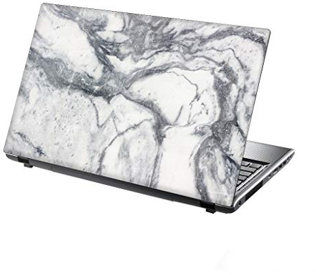 TaylorHe 15,6 Autocollants en vinyle coloré avec motif pour ordinateur portable (38cm x 25,5cm) Laptop Skin marbre blanc