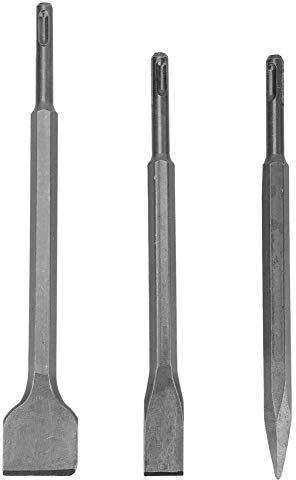 Cincel hexagonal de 3 piezas, cincel plano puntiagudo de vástago redondo, cincel en forma de U, broca para martillo de hormigón, cincel de percusión de pico eléctrico de grado industrial