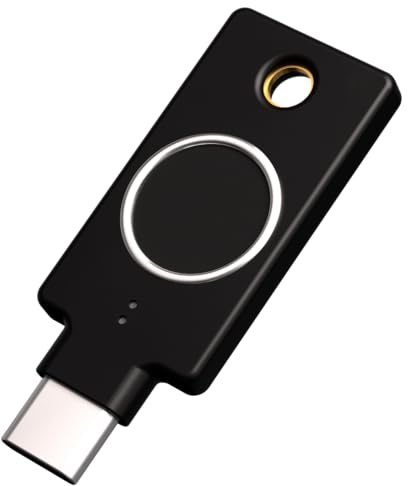 YUBICO YubiKey C Bio FIDO Edition USB-C Sicherheitsschlüssel Schwarz