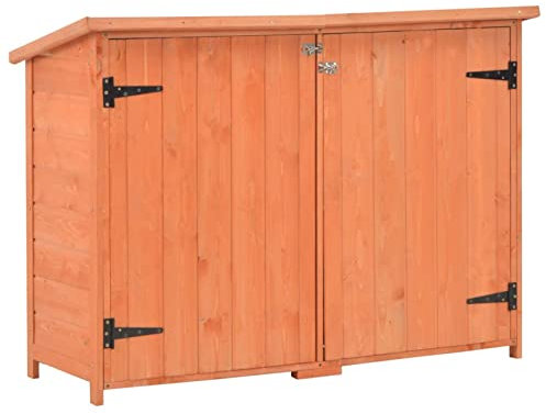 Tidyard Träträdgårdsskåp med vattentätt tak 120 x 50 x 91 cm | Enhetsskjul enhetsskåp trädgårdshus trädgård lagerskjul verktygsskjul
