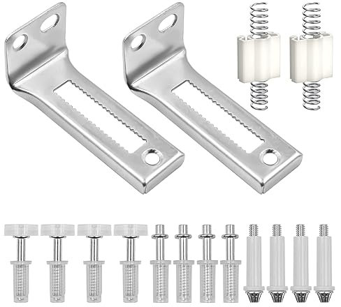 Kit de réparation de porte WANGCL 16 pièces pour portes coulissantes et placards, Argent, Noir, Gris