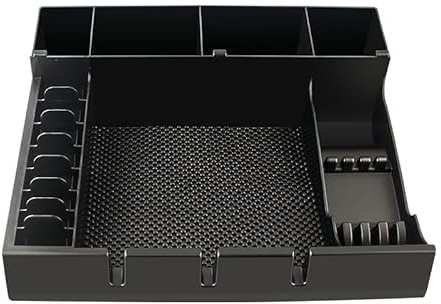 MAKIVI Modern Black Salon Barber Hair Styling Scissors Storage Box for Beauty Hairdressing Tools Electric Hair Clipper Comb Tray Case Holder Desktop (4 Compartments, 37.5*30*11cm)