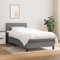 GuyAna Boxspringbett mit Matratze Dunkelgrau 100x200 cm Stoff Springbett Box Spring Bed Bett Mit Stauraum