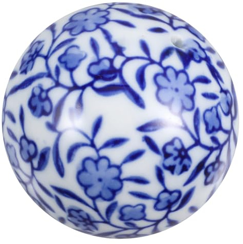 Cabilock Boule Céramique Flottante pour Aquarium Décoration Originale Style Chinois Accessoire Élégant pour Poissons Et Étangs Motif Aléatoire