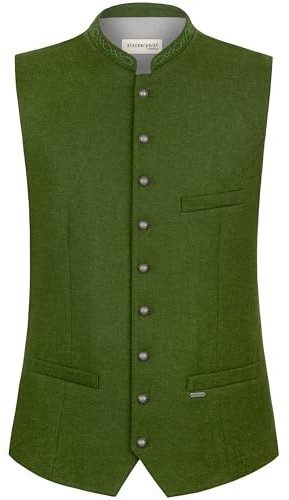 Stockerpoint Trachtenweste Devito Gilet Traditionnel, Vert forêt, 52 Hommes